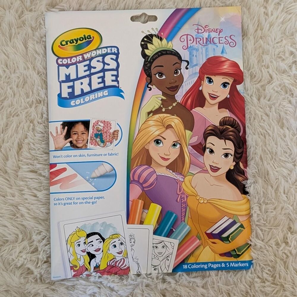 Crayola Color Wonder Disney Princess Mess Free Coloring Art Kit Set